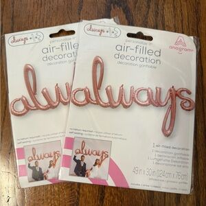 Rose Gold 'Always' Air-Filled Decoration